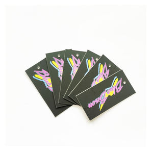 OEM 2026 Custom Design Luxury Clothing Hang <b>Tag</b> Die Cut Garment Swing <b>Tags</b> <b>Clothes</b> Thickness Business Cards With String - Product Image 1