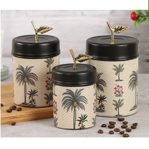 Most Selling Metal Red Finishing Honey Storage <b>Jar</b> Kitchenware Household Candy Container <b>Spices</b> Canister At Wholesale Price - Product Image 6