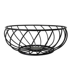 Panier en fil de fer noir pas cher avec poignée - Rangement multifonction moderne et écologique pour garde-manger et organisation des fruits - Product Image 4
