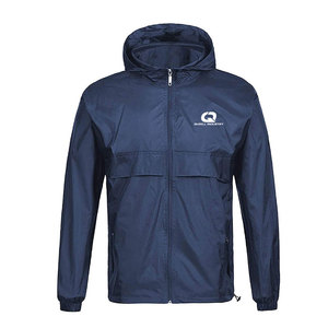 Chaqueta Cortavientos Ligera con Capucha, Informal, de Nailon, con Cierre, para Hombre, con Diseño Moderno y Cómodo, Resistente al Viento - Product Image 1