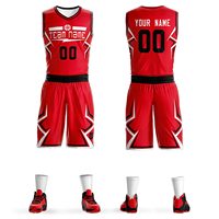 Seragam Basket Sublimasi Kustom untuk Pertandingan Profesional, Desain Kain Elastis yang Nyaman, Set Jersey & Celana Pendek Basket