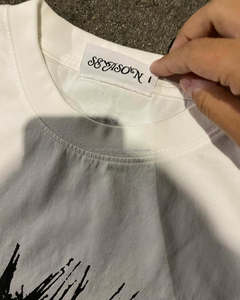 T-shirt surdimensionné d'été vintage pour hommes T-shirt boxy de longueur régulière avec sérigraphie vente en gros - Product Image 6
