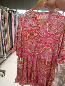 Vestido Midi de Satén Vintage con Estampado de Estrellas de Alta Calidad, Casual, con Botones, Cuello en V, Manga Abullonada, Corte Regular, para Mujer, Fiesta, Primavera, Verano - Product Image 5