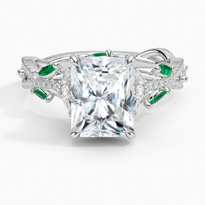 แหวน BOJ รุ่น 0139 ทรง Radiant Cut เงินแท้ 925 ประดับเพชรเม็ดเดี่ยวทรง Solitaire ดีไซน์ Luxe Secret Prong Setting น้ำหนัก 2 กะรัต สี D ความสะอาด VVS1 เพชรโมอิสซาไนต์ รับรองโดย GRA - Product Image 1