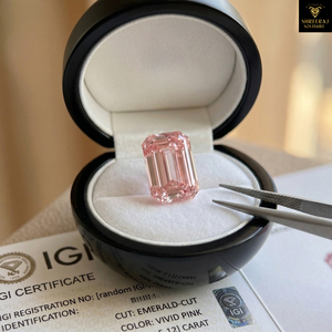 Diamante Rosa Intenso Corte Esmeralda, Cultivado en Laboratorio, 10.00 Quilates, Claridad VVS, Certificado IGI, Diamante Suelto, Fabricante de la India - Product Image 4