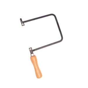 Cadre de scie à frettes en acier inoxydable, 300 mm, finition chromée brillante avec poignée en bois pour une prise en main confortable, outils de fabrication de bijoux - Product Image 6