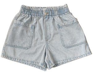 กางเกงขาสั้นเดนิมลำลองสำหรับเด็กผู้หญิง ทรงเซ็กซี่ เอวต่ำ ยืดหยุ่นน้อย ป้องกันรอยยับ พร้อมโลโก้ที่ปรับแต่งได้ - Product Image 3