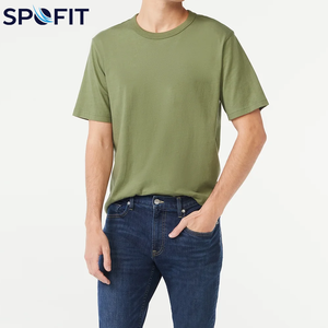 T-shirts pour hommes en coton 100% de qualité supérieure, coupe classique, col rond, tricotés, nouveau design, vente en gros, service OEM, coupés et cousus - Product Image 4