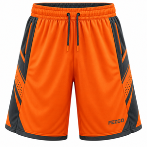 Shorts de basket-ball solides, respirants et à séchage rapide, 100% polyester, pour la remise en forme, le jogging, l'exercice, le sport, la course à pied, la plage - Product Image 2