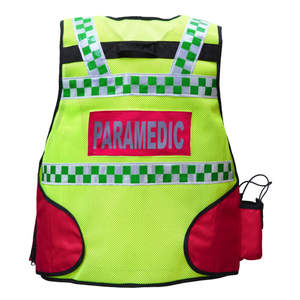 Gilet tactique de sécurité haute visibilité personnalisé avec poche zippée, couleur jaune-vert paramédical, vêtements de travail réfléchissants - Product Image 6