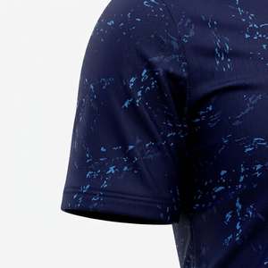 Maillots de football personnalisés en gros OEM ODM pour hommes, bleu marine, texture sublimée, uniformes de sublimation, maillots de football pour hommes - Product Image 5