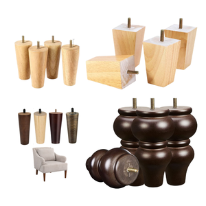 Luxury Solid Wood Furniture Legs for <b>Sofa</b> Cabinet Dresser Round Ottoman Feet Replacement Wooden Legs Elegant Finish - Product Image 6