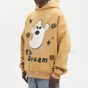 Sudaderas con Estampado Puff para Hombre, Ropa Urbana, Sudadera con Capucha Gráfica, Informal, Transpirable, Cómoda, para Uso Diario - Product Image 3