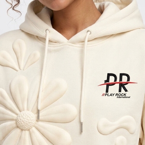 Sudadera con capucha de moda para mujer con estampado en relieve, hecha de tela cómoda con costuras duraderas y estampados en relieve para un estilo contemporáneo. - Product Image 6