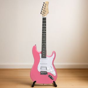Kit Chitarra Elettrica KST Elegante Rosso Rosa con Pickup HSS, Amplificatore 5W, Borsa, Tracolla e Corde - Product Image 2