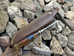 Cuchillo Utilitario para Exteriores con Construcción de Espiga Completa para Camping, Pesca y Bushcraft, Cuchillo de Hoja Fija Resistente - Product Image 5