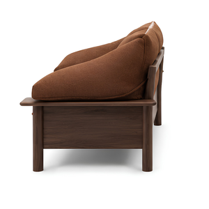 Sofá de 3 Plazas de Madera Maciza de Lujo con Cojines Tapizados, Muebles Modernos para Sala de Estar, Salón, Hotel, Apartamento - Product Image 3