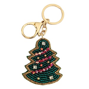 Ornements festifs suspendus en forme de sapin de Noël, faits à la main avec des perles en feutre de qualité supérieure, pour la décoration de la maison - Product Image 1