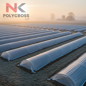 Bâche de protection anti-UV et anti-moisissure pour céréales, en HDPE stabilisé aux UV, tissée, pour stockage extérieur à long terme - Product Image 1