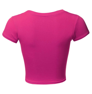 เสื้อครอปท็อป OEM ราคาถูก คุณภาพเยี่ยม บริการ OEM ระบายอากาศได้ดี รับทำโลโก้/สีตามสั่ง เสื้อครอปท็อปผู้หญิงยอดนิยม - Product Image 6