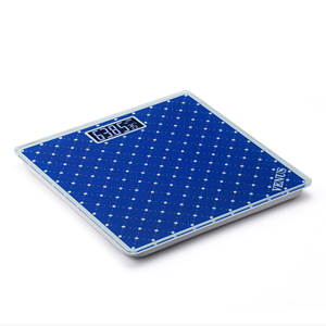 เครื่องชั่งน้ำหนักดิจิตอล Venus ขนาด 28 ซม. x 28 ซม. กระจกนิรภัยกันลื่น หน้าจอ LCD ลายสีฟ้า - Product Image 6