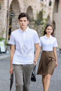 Unisex <b>Orange</b> Short Sleeve <b>Polo</b> Shirt 100% Polyester Knitted Quick Dry Breathable Solid Color Casual Golf Wear - Product Image 3