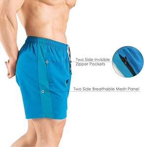 กางเกงขาสั้นออกกำลังกายคุณภาพสูงสำหรับผู้ชาย มีกระเป๋าหลายช่อง แห้งเร็ว น้ำหนักเบา เหมาะสำหรับเล่นกีฬา - Product Image 2