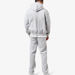 Ensemble de survêtement décontracté sportif 2-en-1 pour homme, coupe régulière, en molleton 100 % coton, avec cordon de serrage, poches latérales, style Y2K - Product Image 2