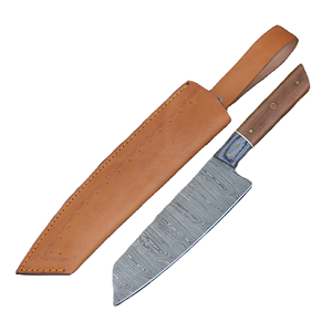 Couteau de Chef LEGACY BLADES en Acier Damas Personnalisé, Manche en Bois, Entièrement Forgé à la Main, Écologique, Ambidextre, Compatible Lave-Vaisselle - Product Image 1