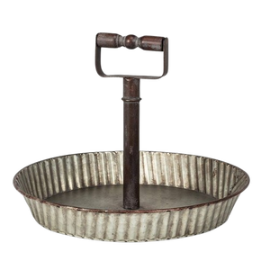 Plateau à gâteau rond en métal avec poignée, surface antiadhésive, lavage à la main uniquement - Product Image 1