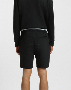 Pantalones Cortos de Satén de Algodón de Alta Calidad para Hombre, Bordados, Casuales, con Patrón Sólido, Cinturón de Punto y Cordón Ajustable, Personalizables para el Verano - Product Image 3