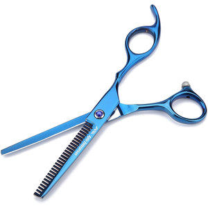 Professional <b>Dog</b> Hair Cutting <b>Scissors</b> Stainless Steel Pet Grooming Shears Shearing Design Blue Fish Style Hairdressing - Product Image 1