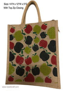 Natural Reusable Jute Dot Pattern Medium (30-50cm) Rope Handle Shopping Tote <b>Bag</b> - Product Image 3