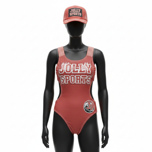 Traje de baño de una pieza para mujer, poliéster, spandex, tela elástica, paneles moldeadores, transferencia térmica, logotipo personalizado, traje de baño para mujer - Product Image 1