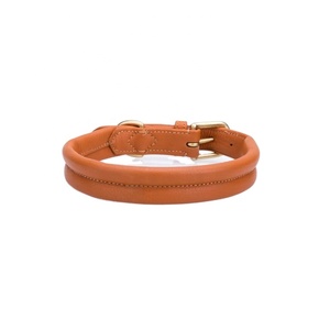 Collar de perro de cuero hecho a mano de la mejor calidad con diseño de forma redonda Proveedor y mayorista de fabricante indio superior Saman Exports - Product Image 2