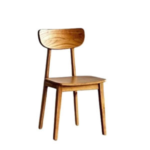 Silla de Comedor de Teca Personalizada, Duradera y de Primera Calidad, Diseño Moderno y Minimalista para Apartamento, Hogar, Oficina, Sala de Estar, Muebles de Madera Sólida - Product Image 1