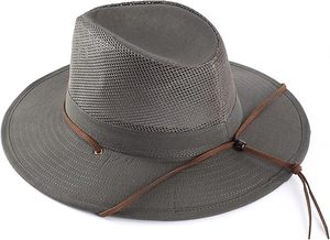 Sombrero de Vaquero Estilo Occidental Vintage Unisex, Sombrero de Panamá de Fieltro para Hombre y Mujer, Sombreros de Paja para Montar a Caballo - Product Image 2