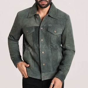 เสื้อแจ็คเก็ตทรัคเกอร์ผู้ชาย ดีไซน์ทันสมัย คุณภาพสูง เนื้อผ้านุ่ม สีสันปรับแต่งได้ สไตล์สตรีทแวร์ - Product Image 2