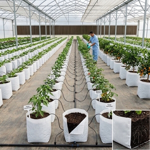 Eco-Friendly <b>Plastic</b> Grow Bags-Overseas Brand Biodegradable Durable Breathable 1000mL for Hydroponics Greenhouse Vegetable - Product Image 3