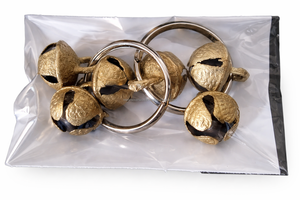 Juego de Anillos de Dedo Ghungroo Kadi de Latón, Artesanía India, Acabado Dorado, Accesorio de Danza Clásica, Metal de Alta Calidad - Product Image 3