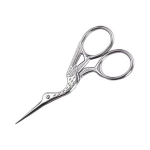 Tijeras de Maquillaje con Diseño de Grulla Plateada, Punta Afilada, Acero Inoxidable, para Recortar Cejas, Herramienta de Belleza para el Cuidado Facial de Precisión - Product Image 3