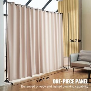 Kaki ufficio camera da letto sala da pranzo studio pannello portatile camera divisorio ruote divisorio Stand Privacy schermo 8 ft X 10 ft - Product Image 2