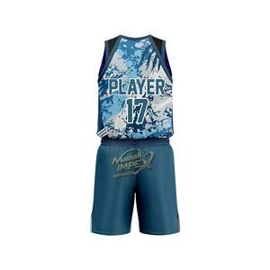 Kit de basketball personnalisé haut de gamme respirant, maillot et short entièrement imprimés, et accessoires d'équipe avec logo frontal - Product Image 4