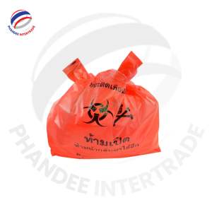 Sac Plié pour Déchets Médicaux Infectieux Biohazard Rouge, Jetable, en PEHD, Impression Gravure, Certifié ISO, Sécurité Hospitalière - Product Image 3