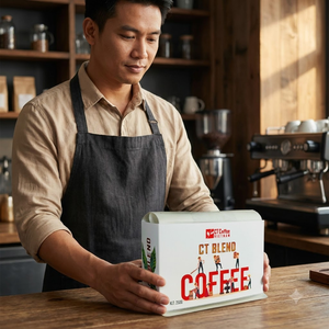 เมล็ดกาแฟคั่วกลาง OEM แบบผสม CT จากเวียดนาม คุณภาพดี ราคาแข่งขัน มีความเสถียร รสชาติเยี่ยม ระดับพรีเมียม/พิเศษ - Product Image 4