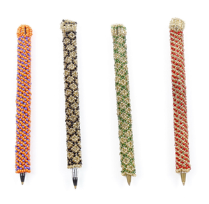 Funda de bolígrafo con cuentas de diseño único, con cuentas de colores para regalo, fundas de bolígrafo con cuentas y logotipo personalizado para regalo de profesor. - Product Image 3