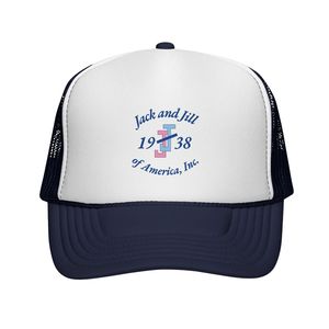 หมวกแก๊ปกราฟิก Trucker ปี 1938 สีขาวกรมท่า ตาข่ายด้านหลัง ปรับขนาดได้ หมวก Snapback พิมพ์ลายตามสั่ง สำหรับทุกเพศ สวมใส่สบายๆ สำหรับเล่นกีฬา ขายส่ง - Product Image 1