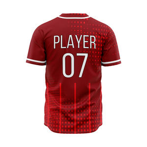 Maillots de baseball universitaires personnalisés avec logo d'équipe, nom du joueur, boutons complets, séchage rapide, respirants, antibactériens, grandes tailles - Product Image 5