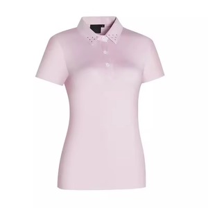 Camisetas polo de algodón lisas para mujer al mejor precio, camisetas con logo personalizado de color sólido, estilo deportivo y ajustado, camiseta polo para mujer. - Product Image 1