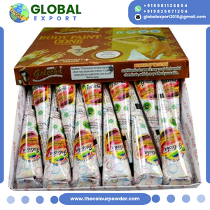 Cônes et tubes de henné blanc de qualité supérieure, formule à flux fluide, sans danger pour la peau, certifié ISO, pack de 12 cônes/10 tubes, pour mariages et événements - Product Image 2